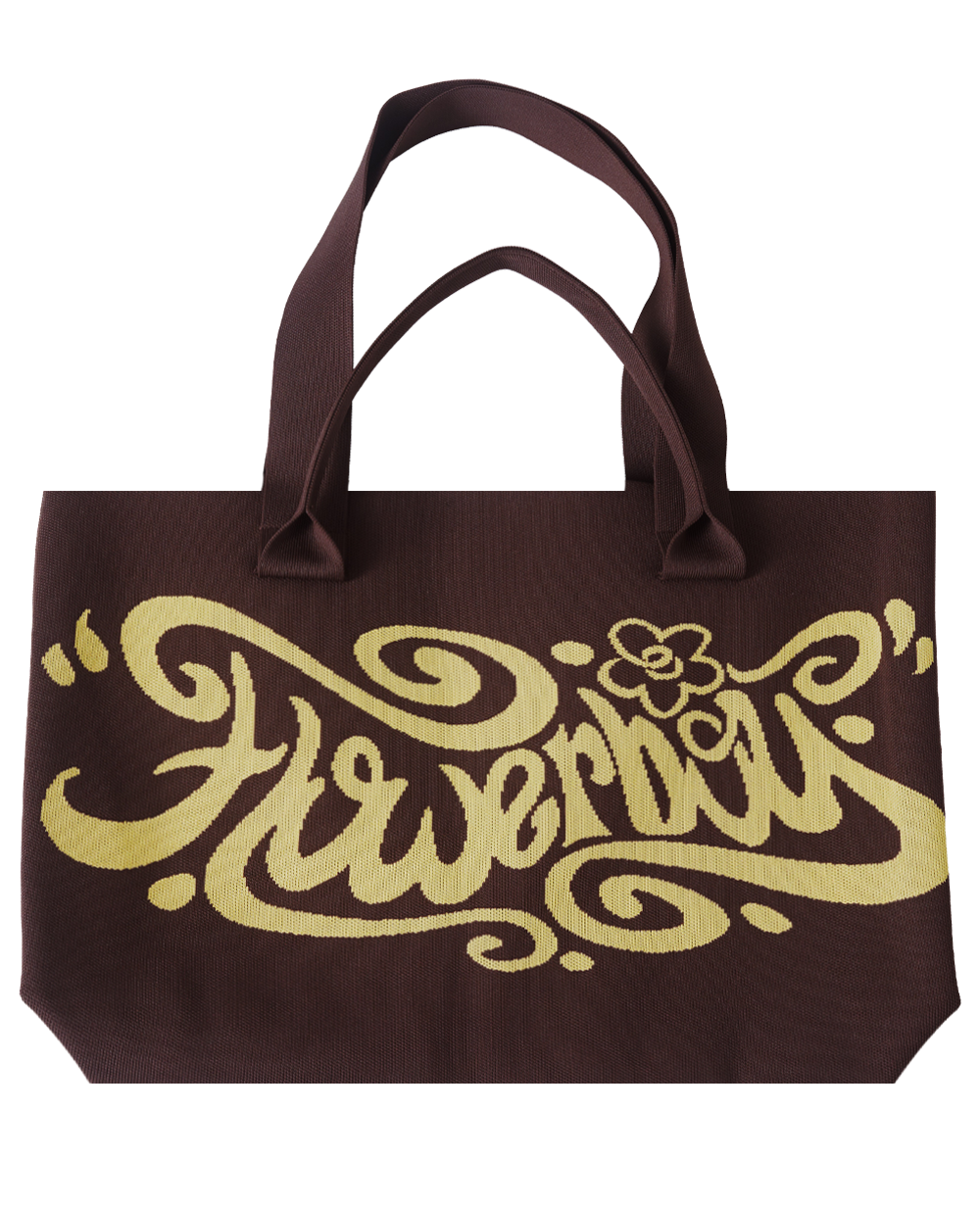 Flowerboy Knit Tote Brown