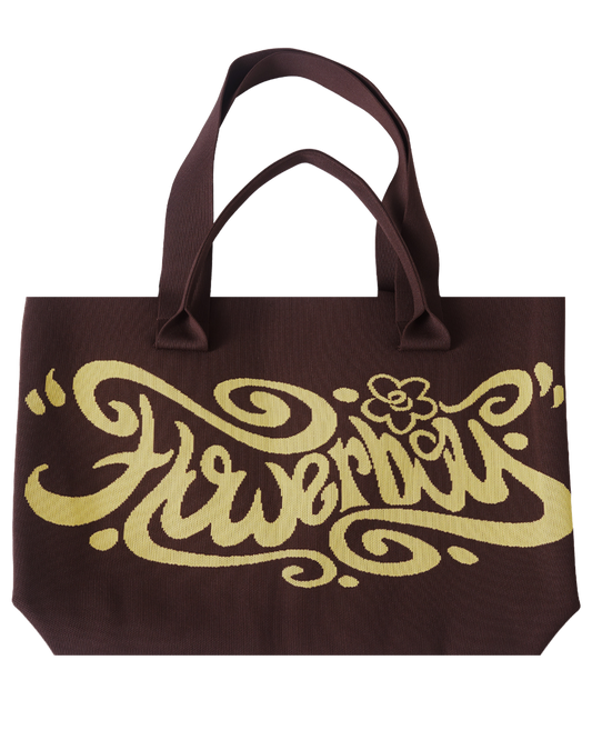 Flowerboy Knit Tote Brown